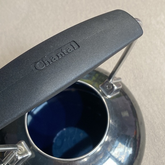 Vintage Chantal Tea Pot Kettle Whistling Stovetop Onyx Black Stainless Steel !! - Picture 2 of 14